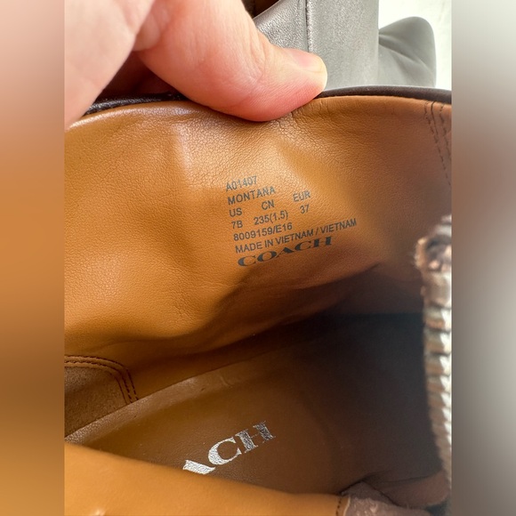 Coach size 7 brown leather booties - Picture 2 of 5